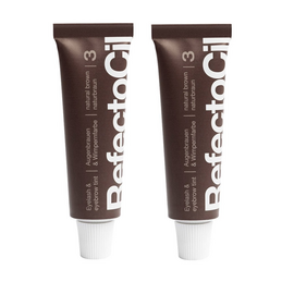 RefectoCil - 2 x Eyelash and Eyebrow Color Natural Brown 3 / Beauty Eyes Makeup