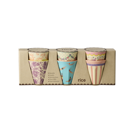 Rice - Melamine Cups with Glory Days Prints - Small - 160 ml / Home and Kitchen Κουζίνα Σπίτι & Κουζίνα