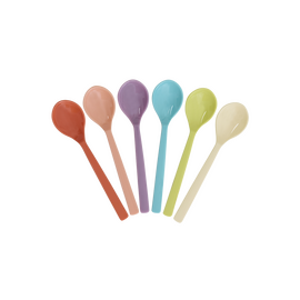Rice - Melamine Tea Spoon - Glory Days Colors - Set of 6 / Home and Kitchen Kitchen Home & Kitchen