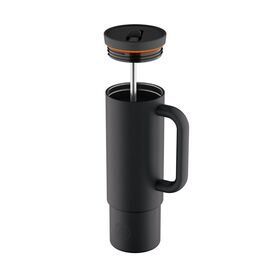 24Bottles - Straw Cup - Tuxedo Black - 800 ml / Home and Kitchen Κουζίνα Σπίτι & Κουζίνα