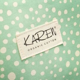 Karen Denmark - 2 pcs Cosmetic bag with handle Green/white print / Beauty Uncategorized (Beauty)