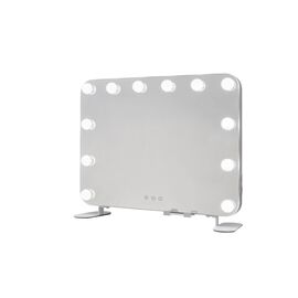 Glow Up - Makeup Artist Mirror - Square w. 12 LED Lamps - White / Beauty Uncategorized (Beauty)