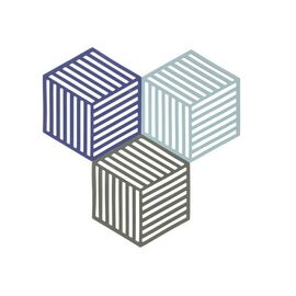Zone Denmark - Hexagon Trivets - 3 Pieces - Indigo, Fog, Olive Taupe / Home and Kitchen Αταξινόμητα (Σπίτι & Κουζίνα) Σπίτι & Κουζίνα