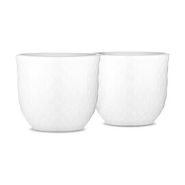 Lyngby Porcelæn - Rhombe White Egg Cup 5 cm  - Set of 2 / Home and Kitchen Αταξινόμητα (Σπίτι & Κουζίνα) Σπίτι & Κουζίνα