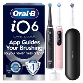 Oral B - iO6 Electric Toothbrush 2-Pack - Black & Pink / Health and Personal Care Uncategorized (Beauty)