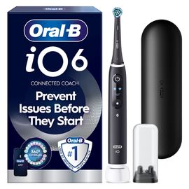 Oral B - iO6 Electric Toothbrush - Black - 2 Brush Heads, Premium Travel Case / Health and Personal Care Uncategorized (Beauty)
