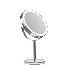 Gillian Jones - Rechargeable LED table mirror - Chrome - 21.5 cm x 35 cm x 13.5 cm, Ø 17 cm / Beauty Uncategorized (Beauty)