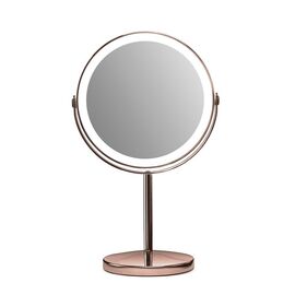 Gillian Jones - Rechargeable LED table mirror with 10x magnification and USB-C - Copper - W21.5 x 35 x 13.5 cm / Beauty Uncategorized (Beauty)