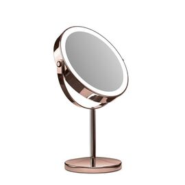 Gillian Jones - Rechargeable LED table mirror with 10x magnification and USB-C - Copper - W21.5 x 35 x 13.5 cm / Beauty Uncategorized (Beauty)