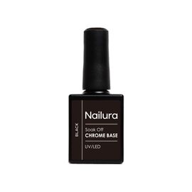 Nailura - Chrome Base Black Gel - Black - 10 ml / Beauty Uncategorized (Beauty)