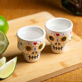 Kikkerland - Sugar Skull Shot Glasses - Colorful - Diameter: 2 inches, Height: 2.25 inches / Home and Kitchen Uncategorized (Home & Kitchen) Home & Kitchen