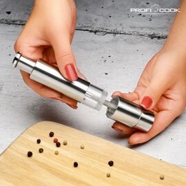 ProfiCook PC-PSM 1160 Salt & pepper grinder set Stainless steel, Transparent Κουζίνα Σπίτι & Κουζίνα