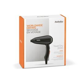 BaByliss  5344E  Travel Dry 2000 2000 W Black Εργαλεία Μαλλιών Περιποίηση Μαλλιών