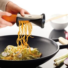GEFU Spirelli slicer Manual Black, Silver Plastic, Stainless steel Kitchen Home & Kitchen