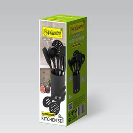 Kitchen utensils MAESTRO MR-1542-BLACK 8 elements Black Kitchen Home & Kitchen