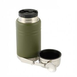 M-Tac UN-R02-750A Food thermos with foldable stainless steel spoon, 750 ml, olive green Κουζίνα Σπίτι & Κουζίνα