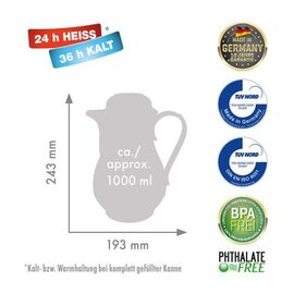 ROTPUNKT 330-16-04-0 vacuum flask 1 L Cherry (fruit) Κουζίνα Σπίτι & Κουζίνα