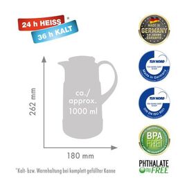 ROTPUNKT Thermos jug, 1.0 l, ristretto (black) Κουζίνα Σπίτι & Κουζίνα