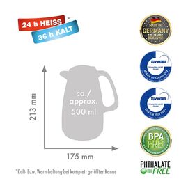 Rotpunkt Thermos jug, 1.5 l, sparking black (black) Κουζίνα Σπίτι & Κουζίνα
