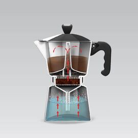 Maestro 6 cup coffee machine MR-1666-6-BLACK black Coffee Machines Appliances