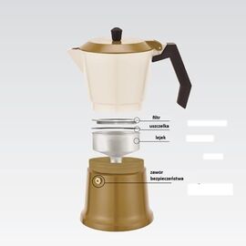 Aluminium moka pot MR-1657-9-BEIGE MAESTRO Καφετιέρες Συσκευές