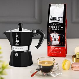 Bialetti Moka Express Moka pot Black Coffee Machines Appliances