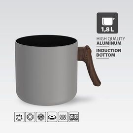 1.8L milk pot MR-1211-14M MAESTRO grey Κουζίνα Σπίτι & Κουζίνα
