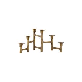 House Doctor - Candle stand w. 6 cups, HDMove - Brass - l: 50 cm, h: 17 cm / Home and Kitchen