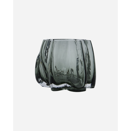 House Doctor - Curva Tealight Holder - Smoked Grey / Home and Kitchen