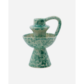 House Doctor - Diva Candle Holder - H14 cm - Green / Home and Kitchen