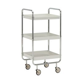 House Doctor - HDRoll Trolley - Off-white, Chrome / Home and Kitchen