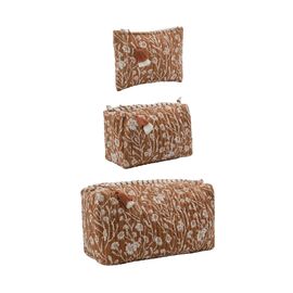House Doctor - Toiletry Bag - Terracotta - Off-white and terracotta / Luggage and Travel Gear