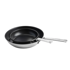KitchenAid - Stainless Steel Sheet Frypan Set - Silver - 20/24 cm / Home and Kitchen