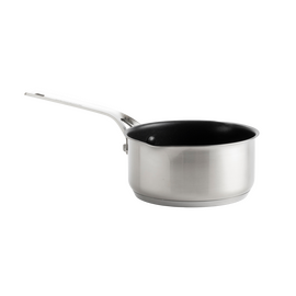 KitchenAid - Stainless Steel Sheet Saucepan with 2 Spouts - Silver - 16 cm / Home and Kitchen