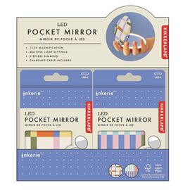 Kikkerland - Inkerie LED Pocket Mirror - 3.5 inches diameter / Beauty