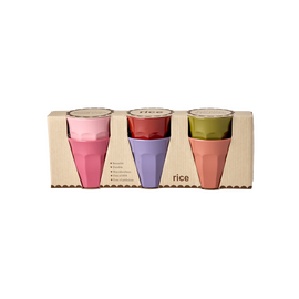 Rice - Melamine Cups - Assorted Solid Colors - Small - 160 ml / Home and Kitchen