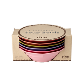 Rice - Melamine Soup Bowl - Assorted Solid Colors - 600 ml / Home and Kitchen
