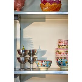 Rice - Melamine Bowl with Paris Mon Amour Print - Burnt Orange - Small - 300 ml / Home and Kitchen