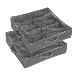 Scandinavian Collection - Storage with Compartments - Grey - 60 × 60 × 13 cm / Home and Kitchen