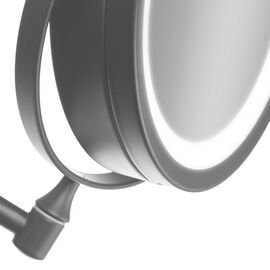Gillian Jones - Double-Sided Wall Mirror w. LED Light & x10 Magnification - Black / Beauty Tools & Accessories Makeup