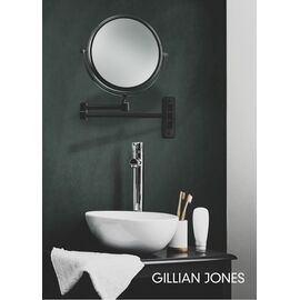 Gillian Jones - Double-Sided Wall Mirror w. x10 Magnification - Black / Beauty Tools & Accessories Makeup