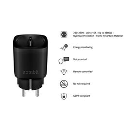 Hombli - Smart Socket (EU), Black / Home and Kitchen Lightning Home & Kitchen