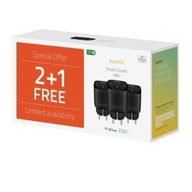 Hombli - Smart Socket (EU), Promo Pack 2+1, Black / Home and Kitchen Lightning Home & Kitchen