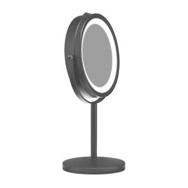 Gillian Jones - Table Mirror w. Strong LED Light - Mat Black / Beauty Tools & Accessories Makeup