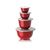 Rosti - Margrethe Bowls - Set of 4 + Lids (Red) / Home and Kitchen Κουζίνα Σπίτι & Κουζίνα