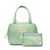 Karen Denmark - 2 pcs Cosmetic bag with handle Green/white print / Beauty Uncategorized (Beauty)