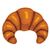 Kikkerland - Croissant Bath Rug - 25.75 x 20.25 x 0.25 / Home and Kitchen