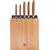 Zwilling - VIER STERNE Wood Knife Block Set - Brown / Home and Kitchen