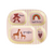 Rice - Melamine Kids 4 Room Plate - Pink ABC Print - Pink / Home and Kitchen