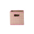 Rice - Raffia Square Basket with Handle Opening - Pink Checks - Small / Home and Kitchen